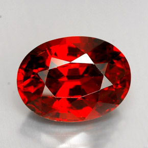 Granato spessartite naturale rosso da 9,65 ct, taglio ovale, VS