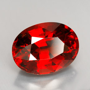 Granato spessartite naturale rosso da 9,65 ct, taglio ovale, VS
