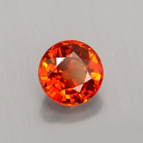Granato spessartite naturale arancione da 1,06 ct, taglio rotondo, VS