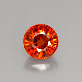 Granato spessartite naturale arancione da 0,90 ct, taglio rotondo, VS