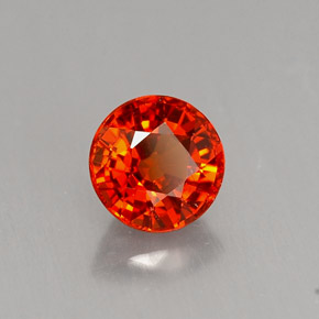 Granato spessartite naturale arancione da 0,90 ct, taglio rotondo, VS