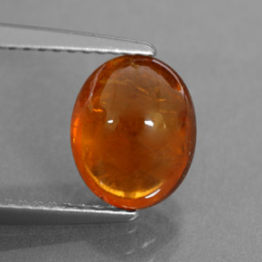 Granato spessartite naturale arancione da 3,17 ct, trasparente, trasparente/traslucido