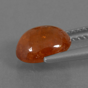 Granato spessartite naturale arancione da 3,19 ct, taglio ovale, traslucido