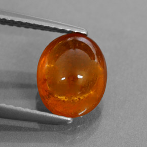 Granato spessartite naturale arancione da 3,41 ct, trasparente, trasparente/traslucido
