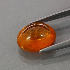 Granato spessartite naturale arancione da 3,41 ct, trasparente, trasparente/traslucido