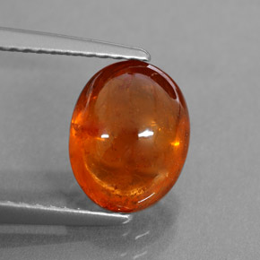 Granato spessartite naturale arancione da 3,35 ct, trasparente, trasparente/traslucido