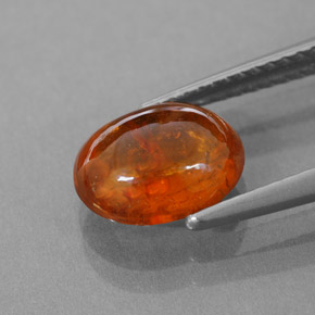 Granato spessartite naturale arancione da 3,35 ct, trasparente, trasparente/traslucido