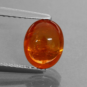 Granato spessartite naturale arancione da 2,65 ct, trasparente, trasparente/traslucido