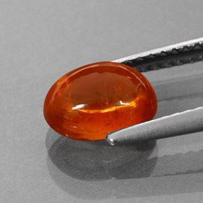 Granato spessartite naturale arancione da 2,65 ct, trasparente, trasparente/traslucido