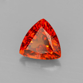 Granato spessartite naturale arancione da 1,17 ct, trillion, VVS
