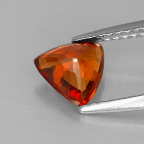 Granato spessartite naturale arancione da 1,17 ct, trillion, VVS