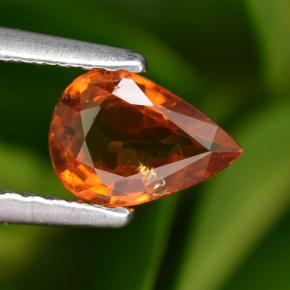Granato spessartite naturale arancione da 0,77 ct, taglio a pera, VS-SI