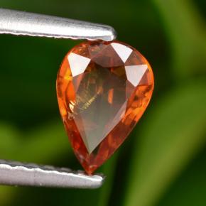 Granato spessartite naturale arancione da 0,77 ct, taglio a pera, VS-SI