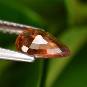 Granato spessartite naturale arancione da 0,77 ct, taglio a pera, VS-SI