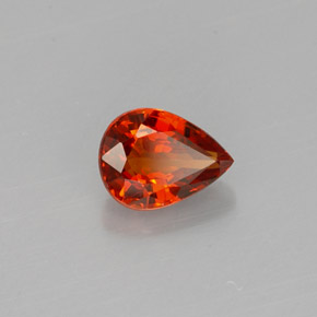 Granato spessartite naturale arancione da 0,83 ct, taglio a pera, VVS-VS