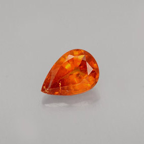 Granato spessartite naturale arancione da 0,61 ct, taglio a pera, VS