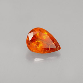 Granato spessartite naturale arancione da 0,61 ct, taglio a pera, VS