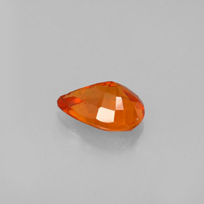 Granato spessartite naturale arancione da 0,61 ct, taglio a pera, VS