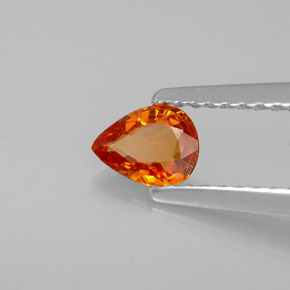 Granato spessartite naturale arancione da 0,37 ct, taglio a pera, VS