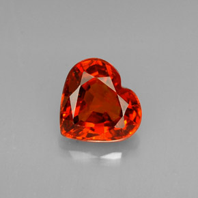 Granato spessartite naturale arancione da 0,99 ct, a forma di cuore, VS