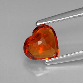 Granato spessartite naturale arancione da 0,99 ct, a forma di cuore, VS