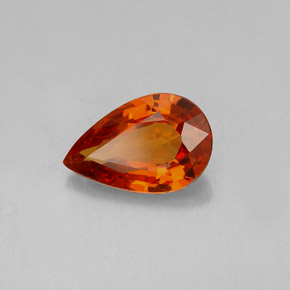 Granato spessartite naturale arancione da 1,27 ct, taglio a pera, VVS-VS