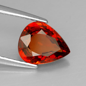 Granato spessartite naturale arancione da 1,80 ct, taglio a pera, VVS