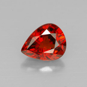 Granato spessartite naturale arancione da 1,42 ct, taglio a pera, VVS