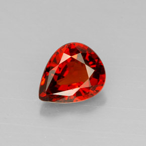 Granato spessartite naturale arancione da 1,23 ct, taglio a pera, VVS