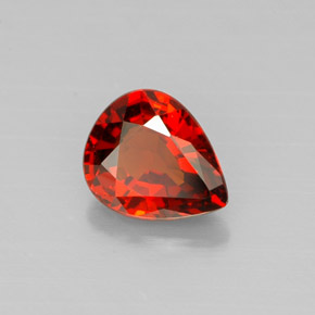 Granato spessartite naturale arancione da 1,23 ct, taglio a pera, VVS