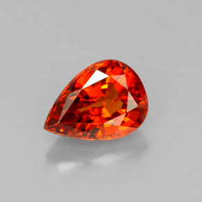 Granato spessartite naturale arancione da 1,33 ct, taglio a pera, VS