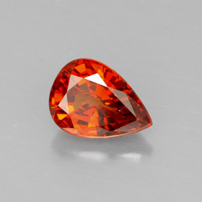 Granato spessartite naturale arancione da 1,33 ct, taglio a pera, VS