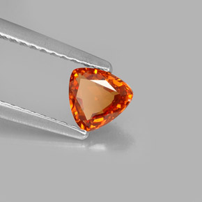 Granato spessartite naturale arancione da 0,56 ct, trillion, VVS