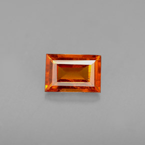 Granato spessartite naturale arancione da 0,77 ct, baguette, VS