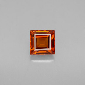Granato spessartite naturale arancione da 0,87 ct, quadrato, VVS-VS