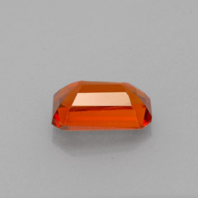 Granato spessartite naturale arancione da 0,71 ct, taglio smeraldo, VVS