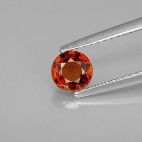 Granato spessartite naturale arancione da 0,75 ct, taglio rotondo, VVS-VS