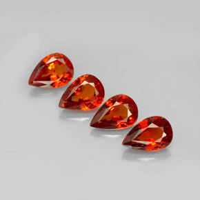 Granato spessartite naturale arancione da  ct, taglio a pera, VVS-VS