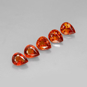 Granato spessartite naturale arancione da  ct, taglio a pera, VVS-VS