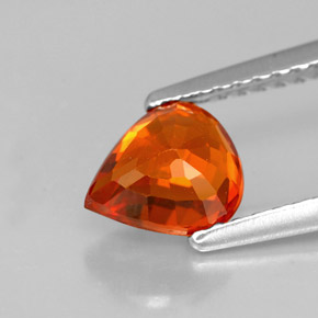 Granato spessartite naturale arancione da 1,36 ct, taglio a pera, VS-SI