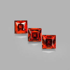 Granato spessartite naturale arancione da  ct, quadrato, VVS-VS
