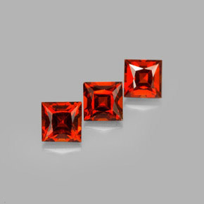 Granato spessartite naturale arancione da  ct, quadrato, VVS-VS