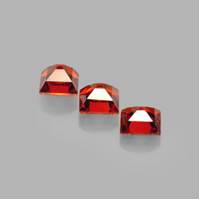 Granato spessartite naturale arancione da  ct, quadrato, VVS-VS