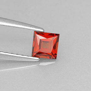Granato spessartite naturale arancione da 0,49 ct, quadrato, VVS-VS