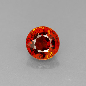 Granato spessartite naturale arancione da 1,09 ct, taglio rotondo, VVS-VS