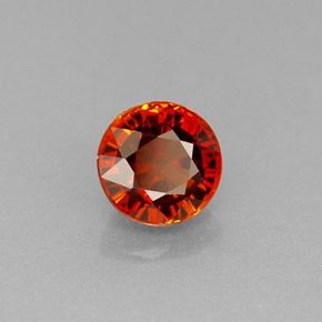 Granato spessartite naturale arancione da 1,09 ct, taglio rotondo, VVS-VS