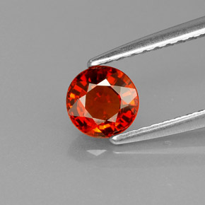 Granato spessartite naturale arancione da 0,65 ct, taglio rotondo, VVS-VS