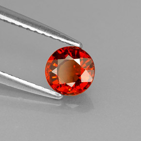 Granato spessartite naturale arancione da 0,65 ct, taglio rotondo, VVS-VS