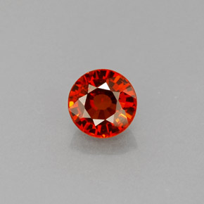 Granato spessartite naturale arancione da 0,72 ct, taglio rotondo, VVS-VS