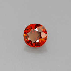 Granato spessartite naturale arancione da 0,72 ct, taglio rotondo, VVS-VS